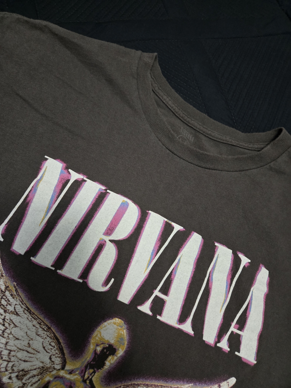 Nirvana Graphic Crewneck T‑Shirt - Black Y2k Vintage Size Xl